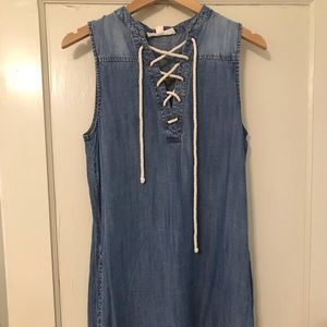 Chambray denim shift dress💙
